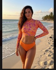 Sunset dreamer two piece long sleeve rashguar...