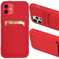 Silikon-Card-Case FüR Samsung Galaxy A72 Mit Kartenfach, Rot