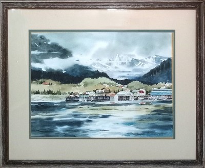 NANCY TAYLOR STONINGTON ''SITKA '' SIGNED ORIGINAL WATERCOLOR