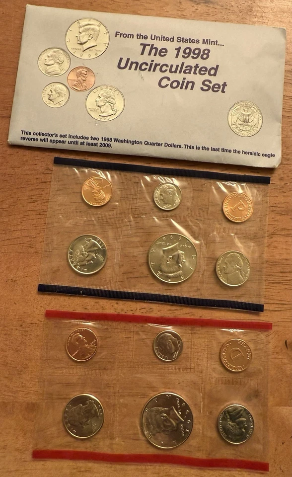 1998 US Mint Uncirculated Coin Set Denver Philadelphia OGP - Image 2 of 4