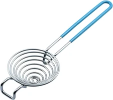 Egg Separator Food Grade Stainless Steel Egg Yolk White Separation Tool (Blue)