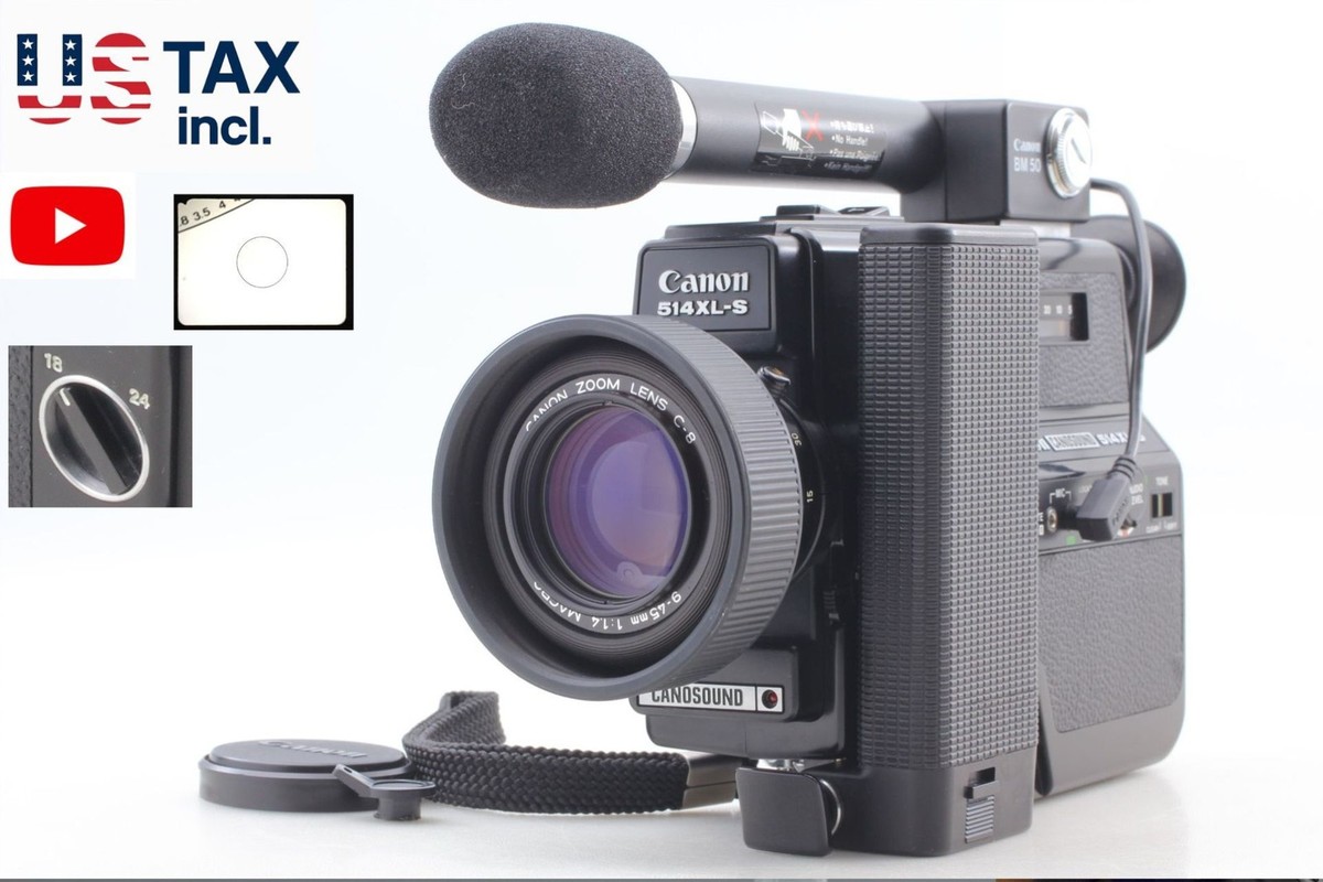 ス*ス様 Canon 514-XL-S 24fps All Works [MINT w/ Hood] Canon 514XL-S Super 8 8mm Movie