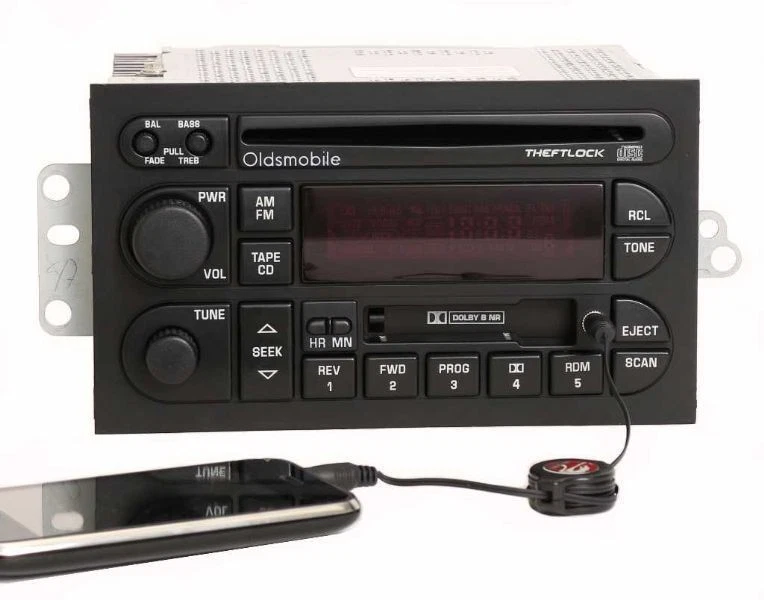 1998 Oldsmobile Bravada AM FM Radio Cassette CD Player w Aux Input - PN 16213343 - Image 2 of 4