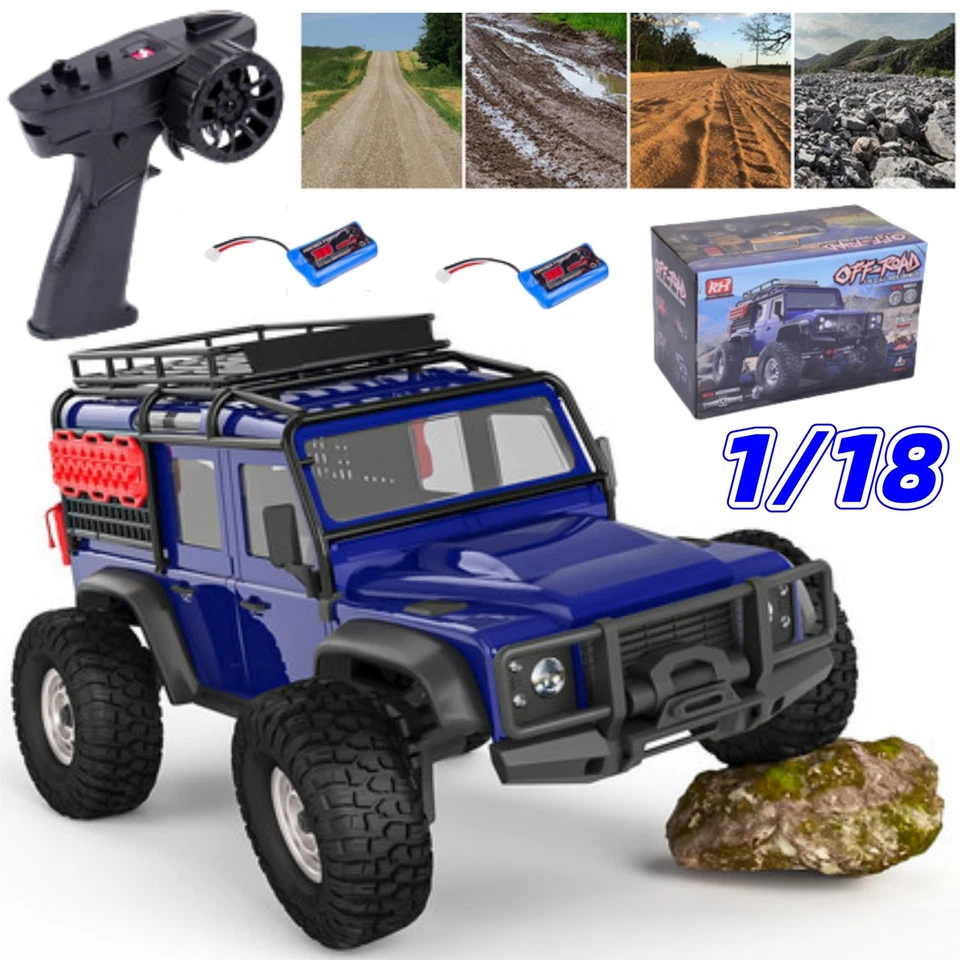 1/18 Nuevo Remo RC Rock Crawler Truck 1893-SL Todoterreno 2.4G Control Remoto Coches RC Foto 3 de 4