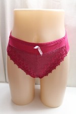 Vintage Sissy High-Waist Tummy Control Girdle Shapewear Lace Bow Brief HOT PINKL
