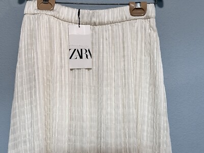 WOMEN SP INCISION SKIRT 完売品　新品タグ付き ZARA WOMAN ECRU ZW COLLECTION SWING MIDI SKIRT 4786/058 NWT