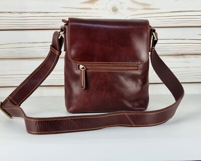 Soft Genuine Italian Handmade Natural Leather Messenger Bag Unisex