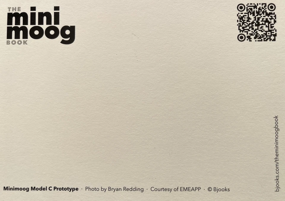 Minimoog Model C Prototype Original Postkarte MOOG * NEU NEW * - Bild 3 von 3