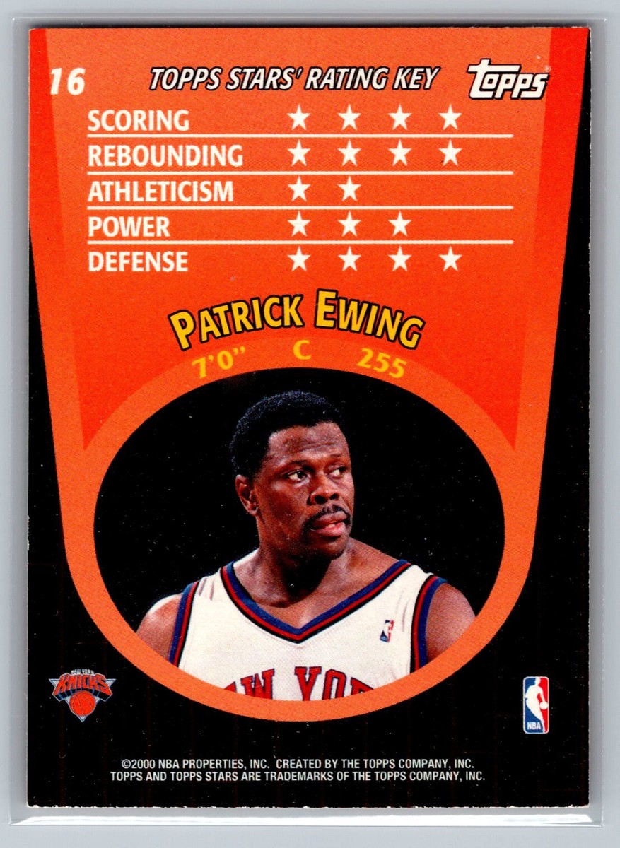 2000 Topps Stars Basketball #16 Patrick Ewing HOF New York Knicks