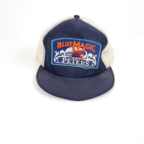 Vintage Blue Magic Peters Snapback Trucker Hat Cap Retro Made in USA - Picture 2 of 9