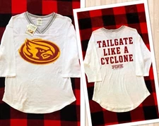 PINK by Victoria Secret IOWA STATE UNIV Collegiate Collection Shirt Top S $49.50