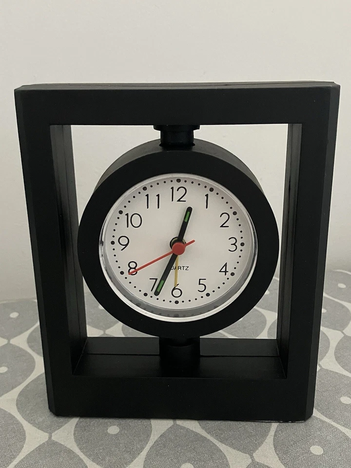 Black Abstract Art Quartz Clock   - New - Image 2 of 4