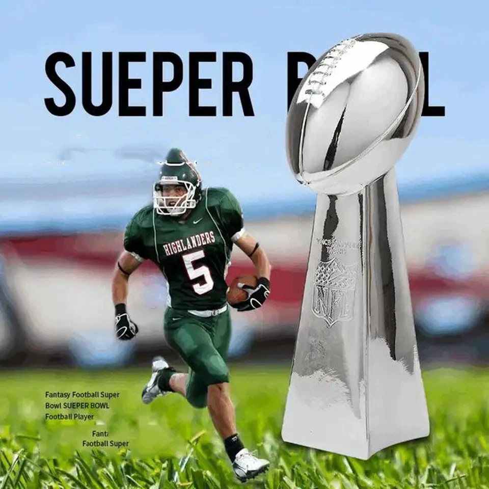 23/34 cm Copa Americana Fan Vince Lombardi Trofeo Réplica Resina Super Bowl Foto 2 de 4