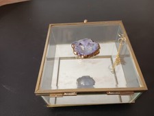 Ladies  Beveled Jewelry Casket/box W/24K Gold...