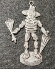 Blanke cynowa figurka " Zwetschgen Mężczyzna " Wisząca figurka