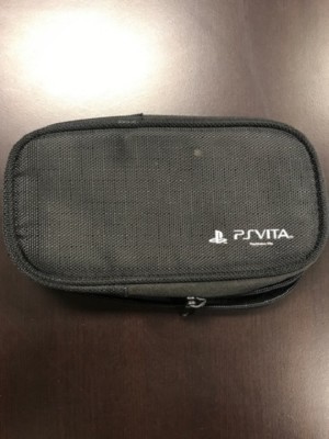 Reißverschluss Nylon Doppel Taschen Schwarz Tasche für Ps Vita 9E
