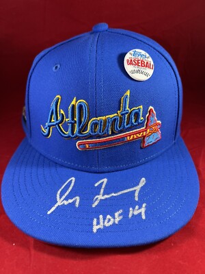 Greg Maddux Signed Braves Cap Hat HoF 14 MLB Authentic Mitchell