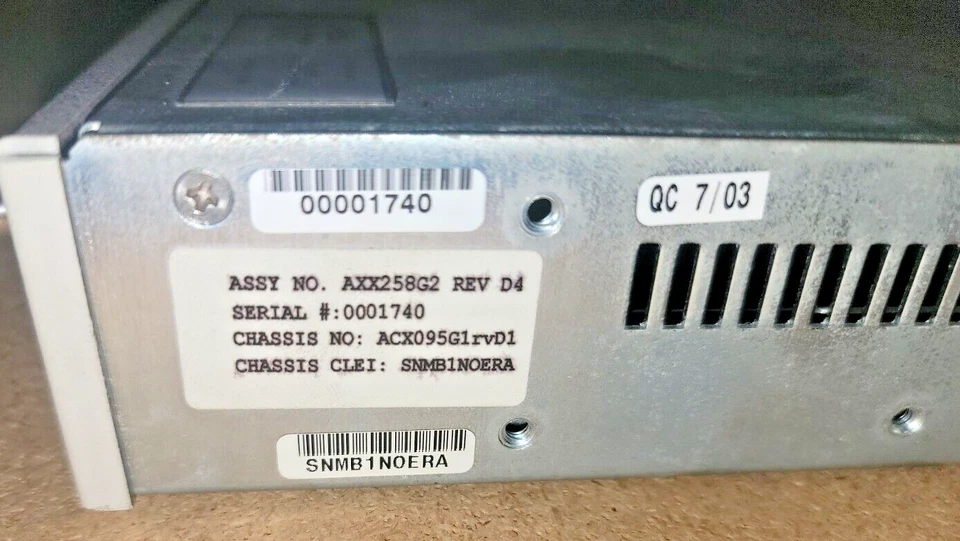 TELCO, ACX095G1, RD4, SNMB1N0ERA, MULTIPLEXER CHASSIS ONLY, NO MODULES, USED - Image 4 of 4