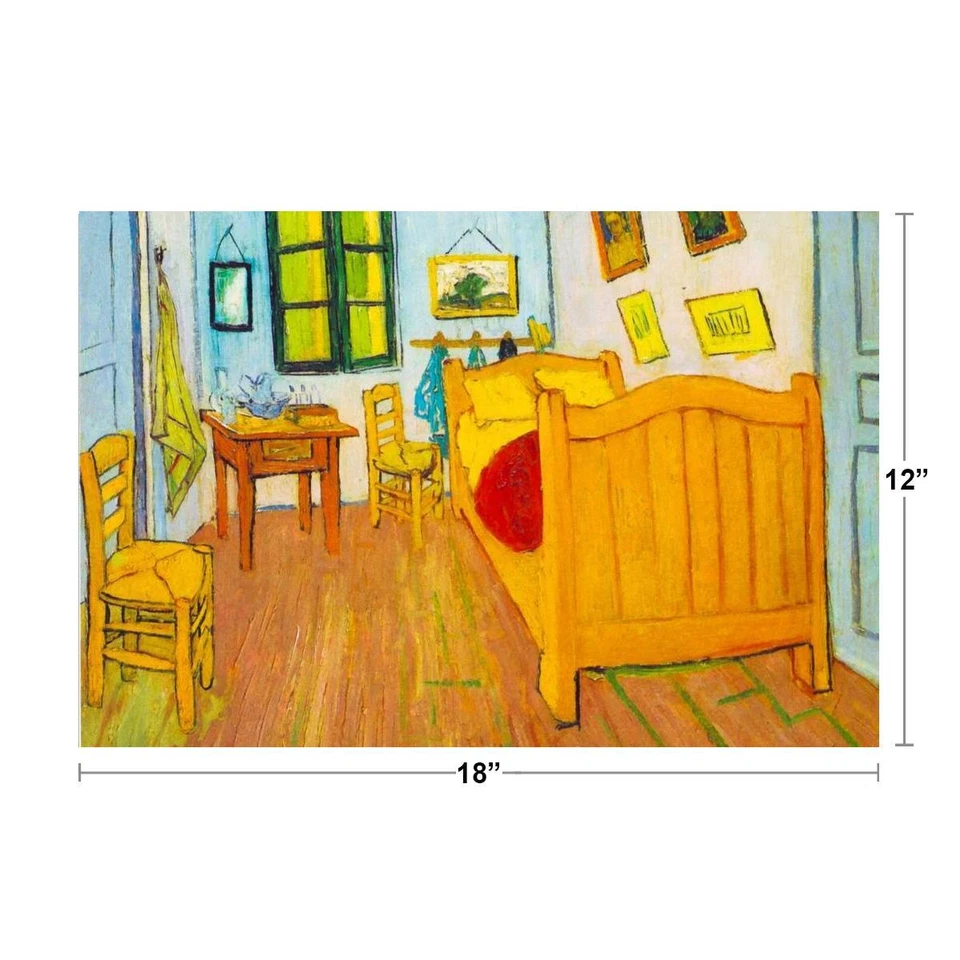 Vincent van Gogh Bedroom in Arles Post Impressionist Painting Poster 18x12 - Image 2 of 3