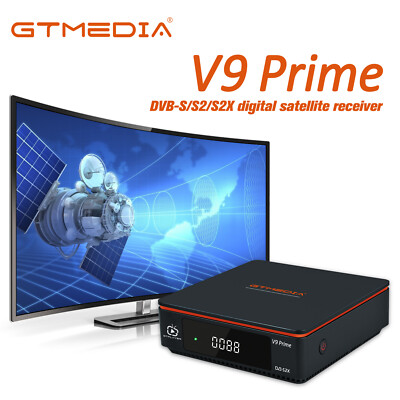 GTMEDIA V9 Prime FTA DVB-S/S2/S2X Satellite Receiver Sat Dish TV Box PVR H.265