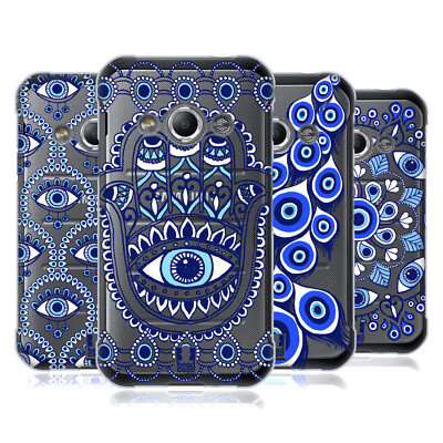 HEAD CASE DESIGNS BLUE EYE PATTERNS SOFT GEL CASE FOR SAMSUNG PHONES 4
