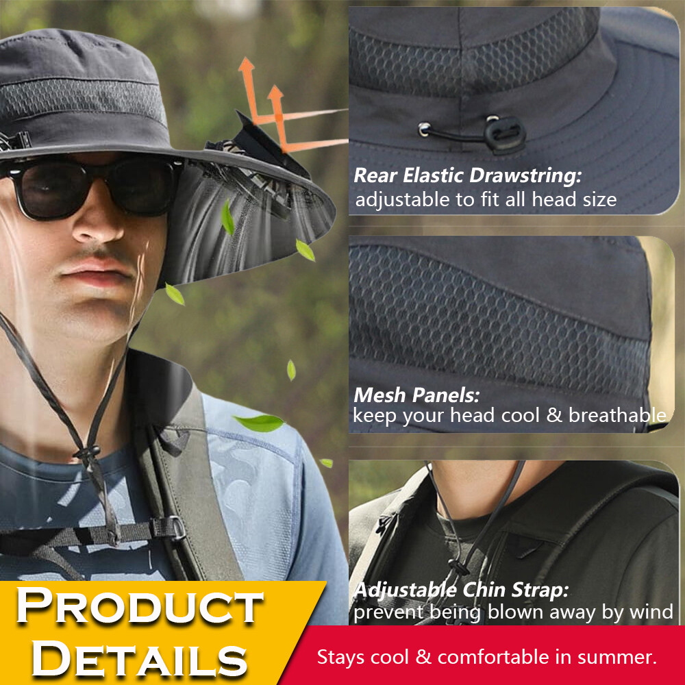 Adjustable Baseball Cap With Mesh Sun Protection - Wide Brim Leisure Hat For Men & Women (Polyester) - View #4