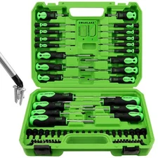 SWANLAKE 86PCS Magnetic Screwdriver SetIncludes Slotted/Phillips/Torx Mini Pr...
