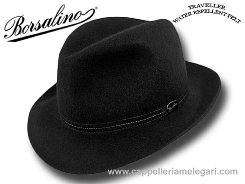 Cappello Borsalino Traveller arrotolabile impermeabile nero | eBay