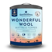 Slumberdown Wonderful Wool Mattress Topper, Double