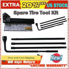 Spare Tire Lug Wrench Jack Tool Kit for Chevy GMC Cadillac Pickup Truck SUV EK