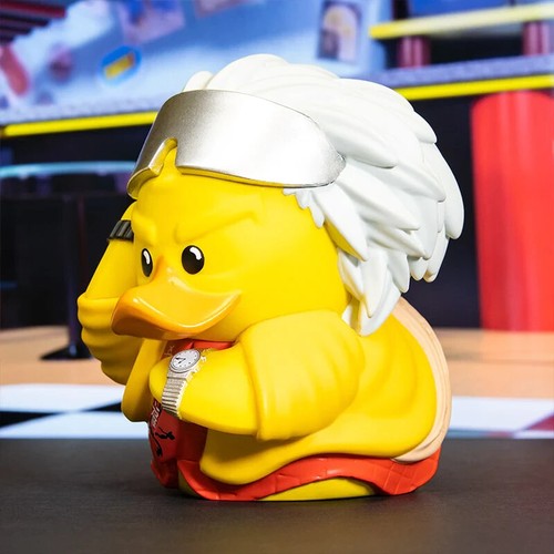 TUBBZ BACK TO THE FUTURE DOC BROWN 2015 COLLECTIBLE DUCK Figurine RARE NEW - Picture 2 of 5