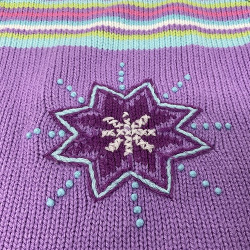 Carter's Size 3T Lavendar Sweater with Stripes & Fringe - Picture 4 of 4