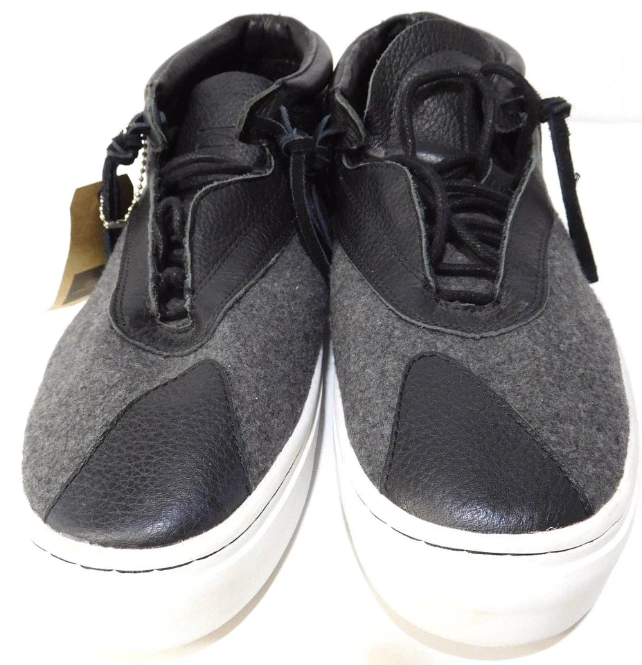 Zapatillas deportivas marca Clear Weather negras/grises, Everest, parte superior de cuero unisex M9, W10.5 Foto 2 de 4