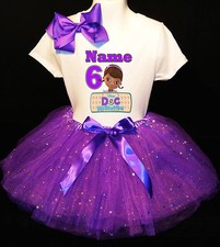 Doc McSTUFFINS With NAME 6th sixth 6 Birthday purple Tutu dress Fast Shipping