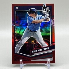 2023 Donruss Baseball Base Holo Red #147 Kyle Manzardo /2023 - Tampa Bay Rays 🔥
