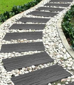 Primeur Garden Pathway Stepping Stones Recycled Rubber Railroad Tie Grey Ebay