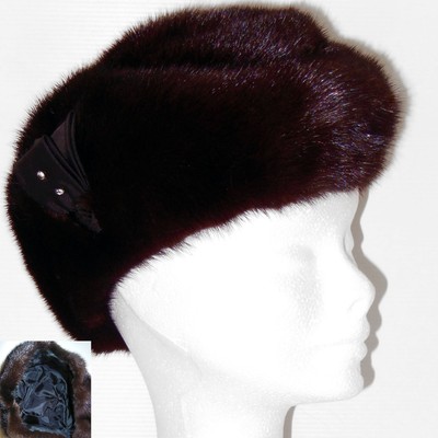 Cappello VISONE pelliccia donna modello elegante basco BELLISSIMO E1095 |  eBay