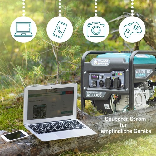 Generador de corriente inversor KS 3300i corriente de emergencia grupo electrógeno generador 3300W - Imagen 5 de 13
