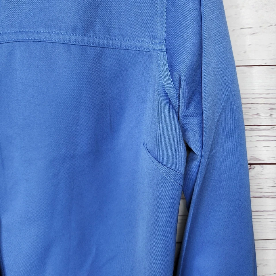 Женская рубашка-поло Leon Levin на пуговицах синяя размер маленький с длинным рукавом - Изображение 3 из 4