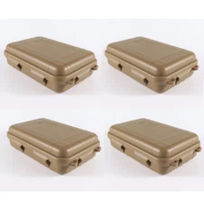 4pcs Brown Outdoor Waterproof Sealed Box Sealed Storage  Moisture-proof Case NEW