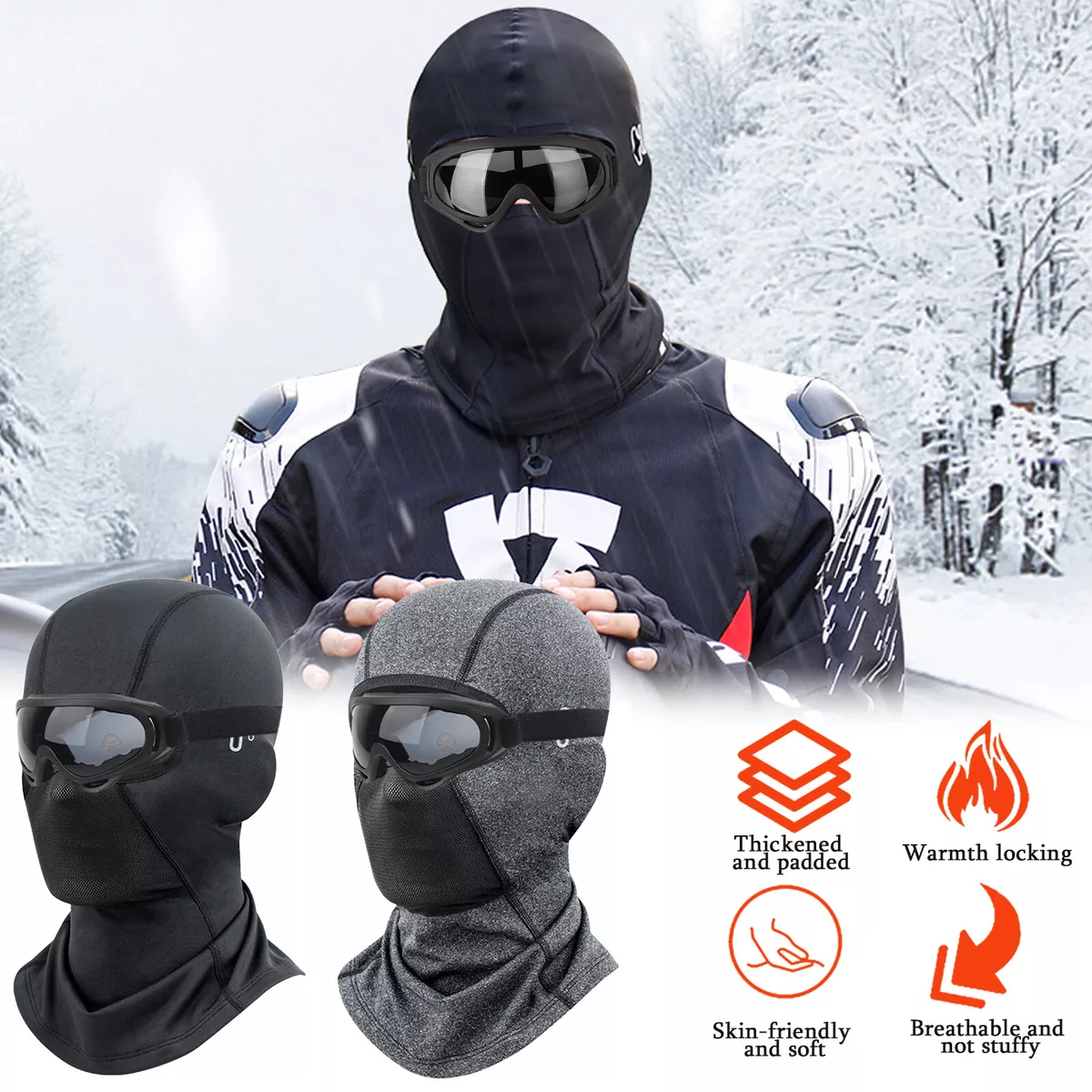 Tough Headwear Winter Face Mask & Ski Mask Neck Gaiter - Cold Weather Half  Balaclava - Tactical Neck Warmer for Men & Women at  Women's Clothing  store