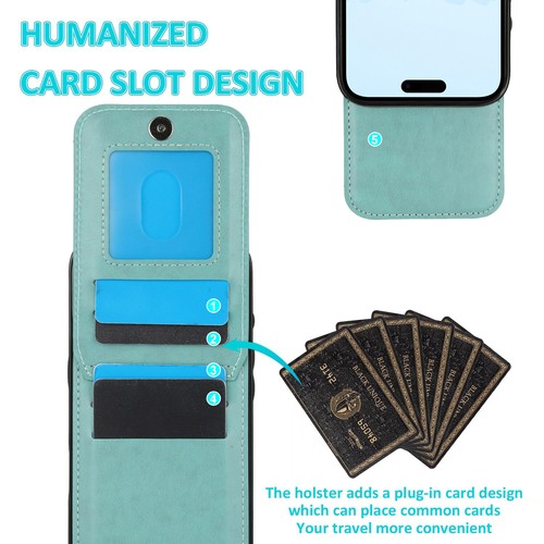For iPhone 16 15 14 Pro Max 13 12 11 XS Leather Wallet Card Case Slim Back Cover - Picture 44 of 54