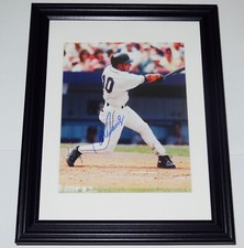 REY ORDONEZ AUTOGRAPHED 8X10 COLOR PHOTO (FRAMED & MATTED) - NEW YORK METS!