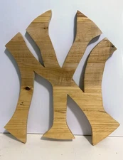 New York Yankees wood Logo HANDMADE 17H x 14W