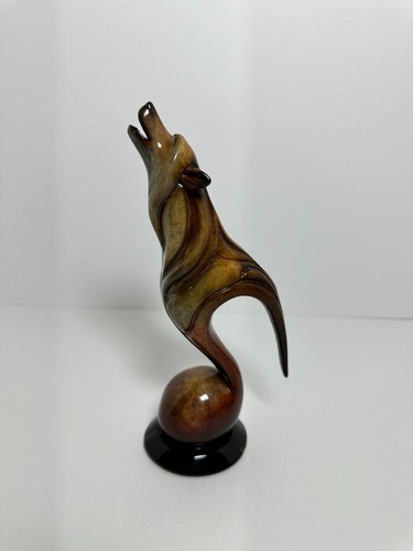 Mill Creek Studio IMAGO Wolf Sculpture Blue Note-Wolf Stephen Herrero Topaz 8"
