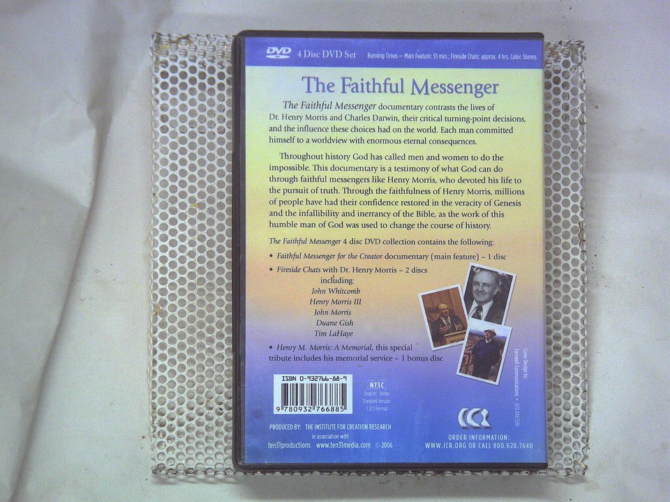 Henry Morris (4 Disc Set Dvd) Faithful Messenger Christianity (DVD ...