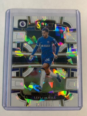 2023-24 Panini Select EPL #33 Levi Colwill Terrace White Ice Prizm #D /85