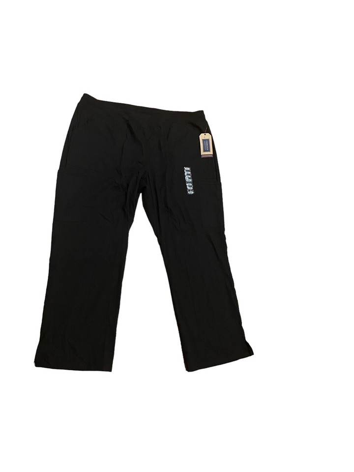 NEW 3XL Black Scrub Pants Cherokee Workwear Pull On Cargo Style WW170