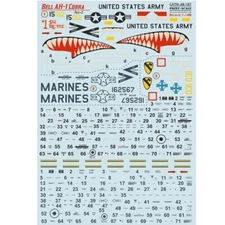 Bell AH-1 Cobra Part 2 Decals 1:48 PS 48-187 for Helicopter Plastic model kit