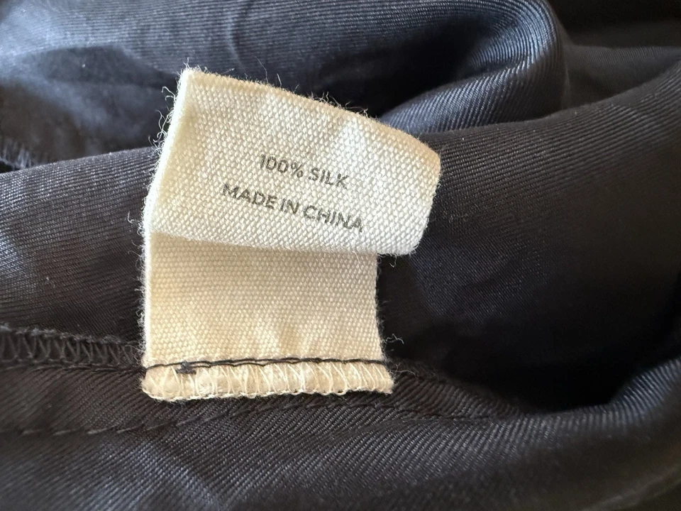 Jac and jack silk dark black pants 10 - image 4 of 4